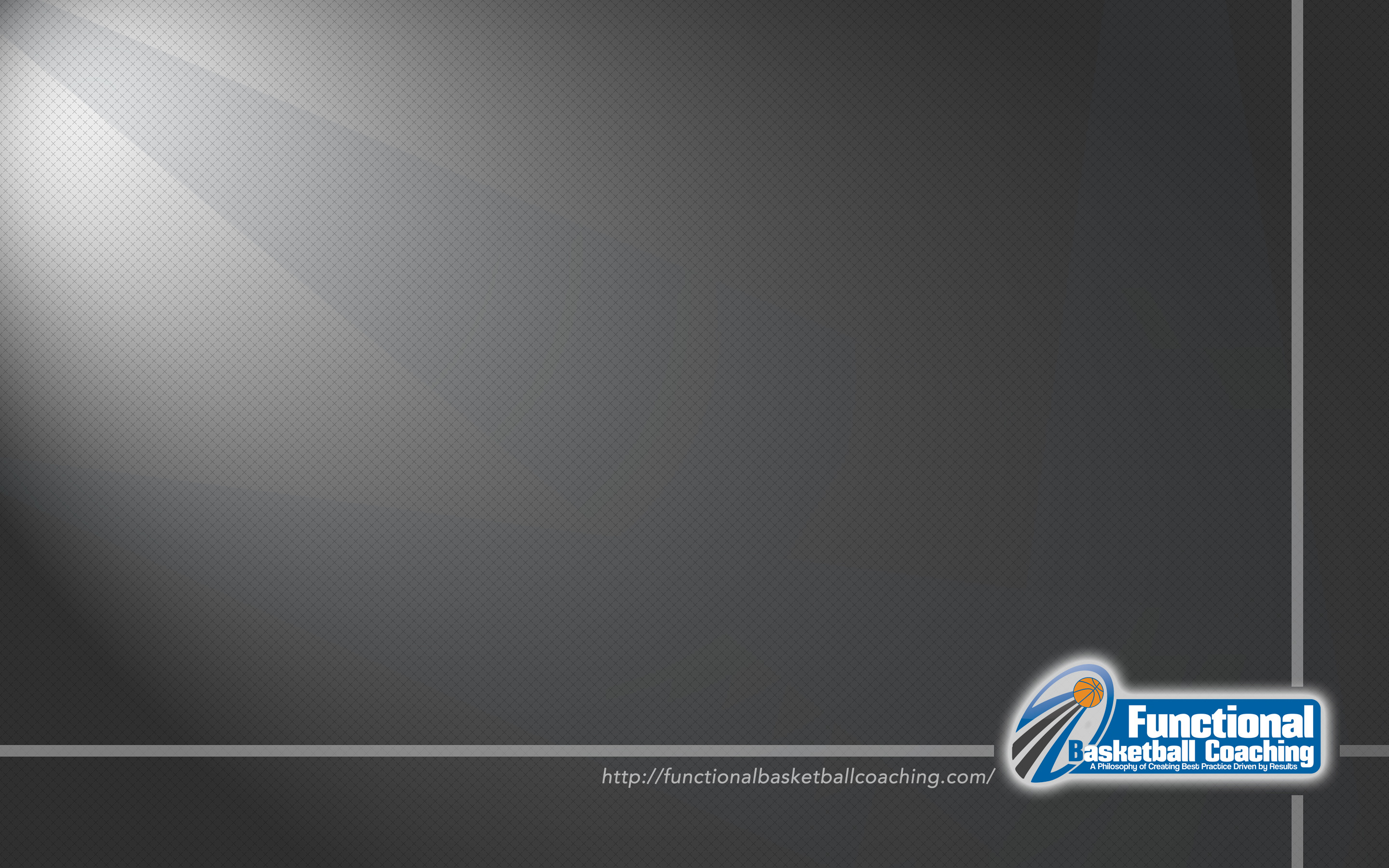 Functional Basketball Coaching, Logo, Sfondo grigio, 2K, wallpaper per portatile