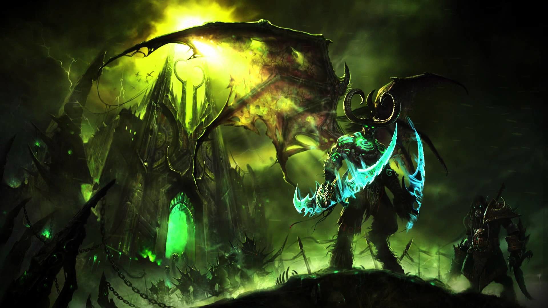 Illidan Grantempesta, World of Warcraft: The Burning Crusade, Verde, sfondo per portatile