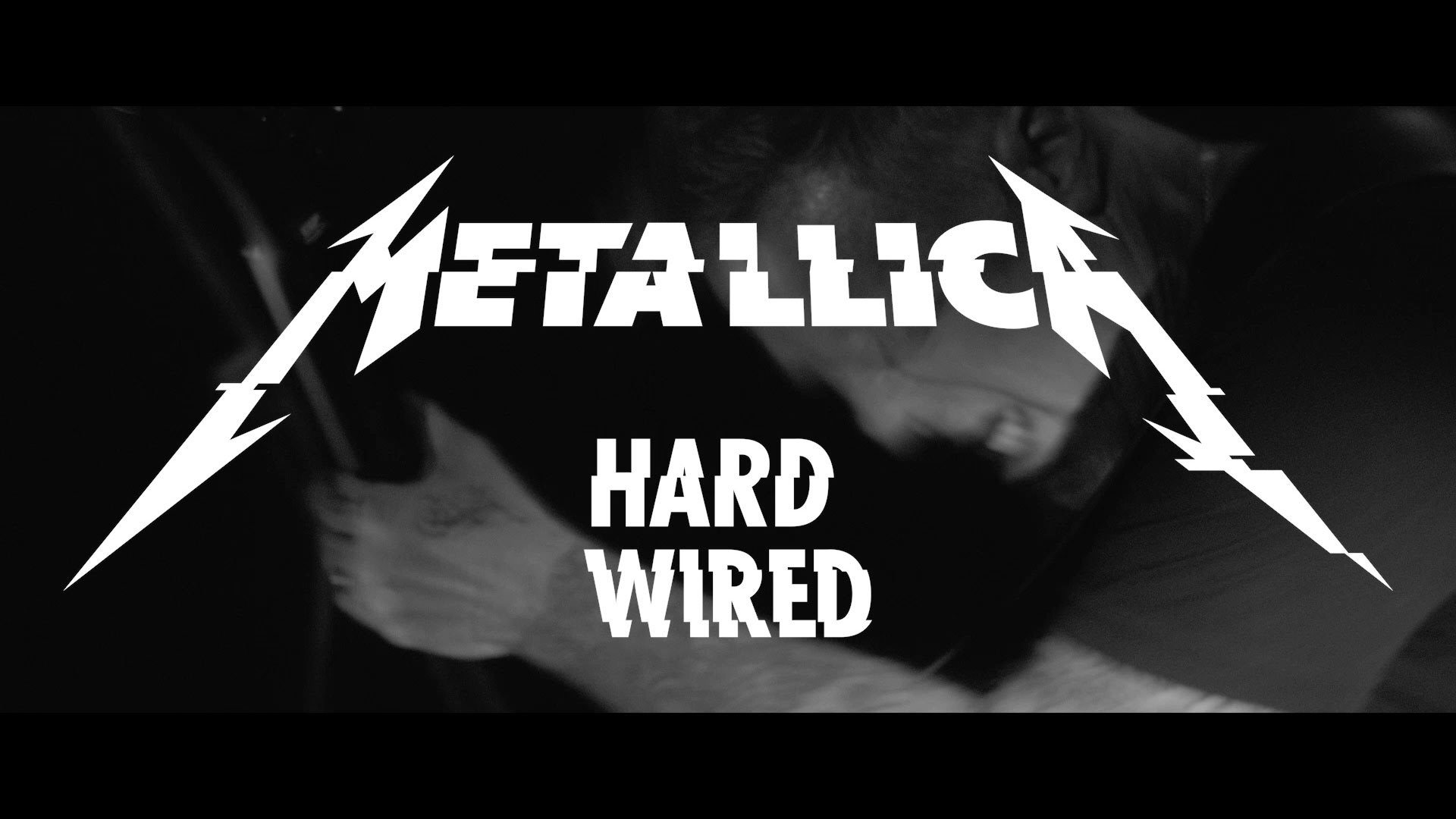 Metallica, Hardwired, Logo, Bianco e nero, Full HD 1080p, sfondo desktop