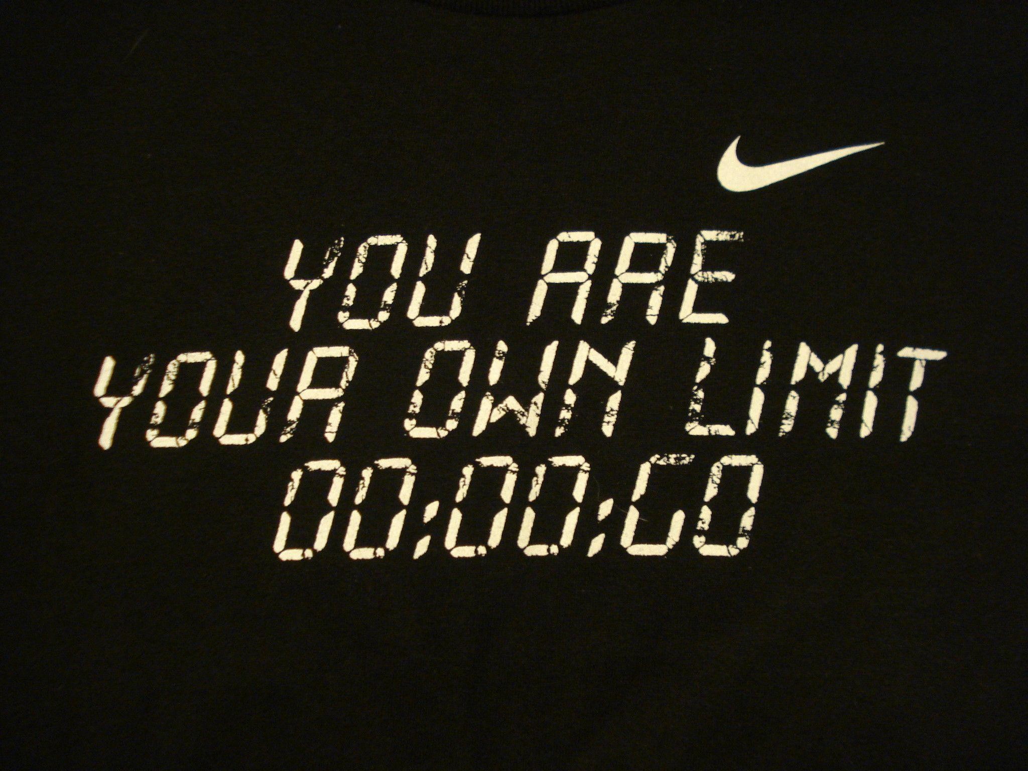 Nike, You are your own limit, Cronometro, Sfondo nero, Tipografia, schermata di blocco iPad