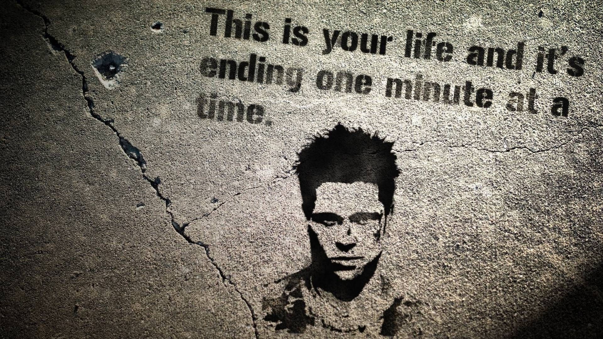 Tyler Durden, Fight Club, This is your life, Muro, Full HD, sfondo per portatile