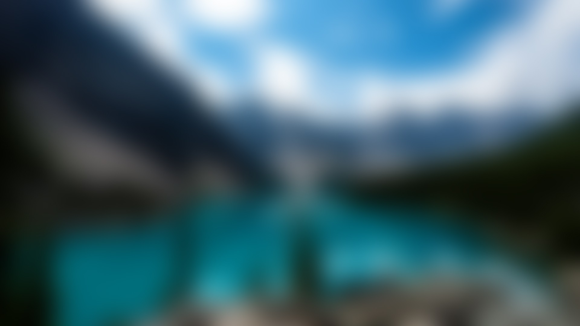 Lago Moraine, Montagne, Sfocato, Turchese, Full HD, sfondo Windows 11