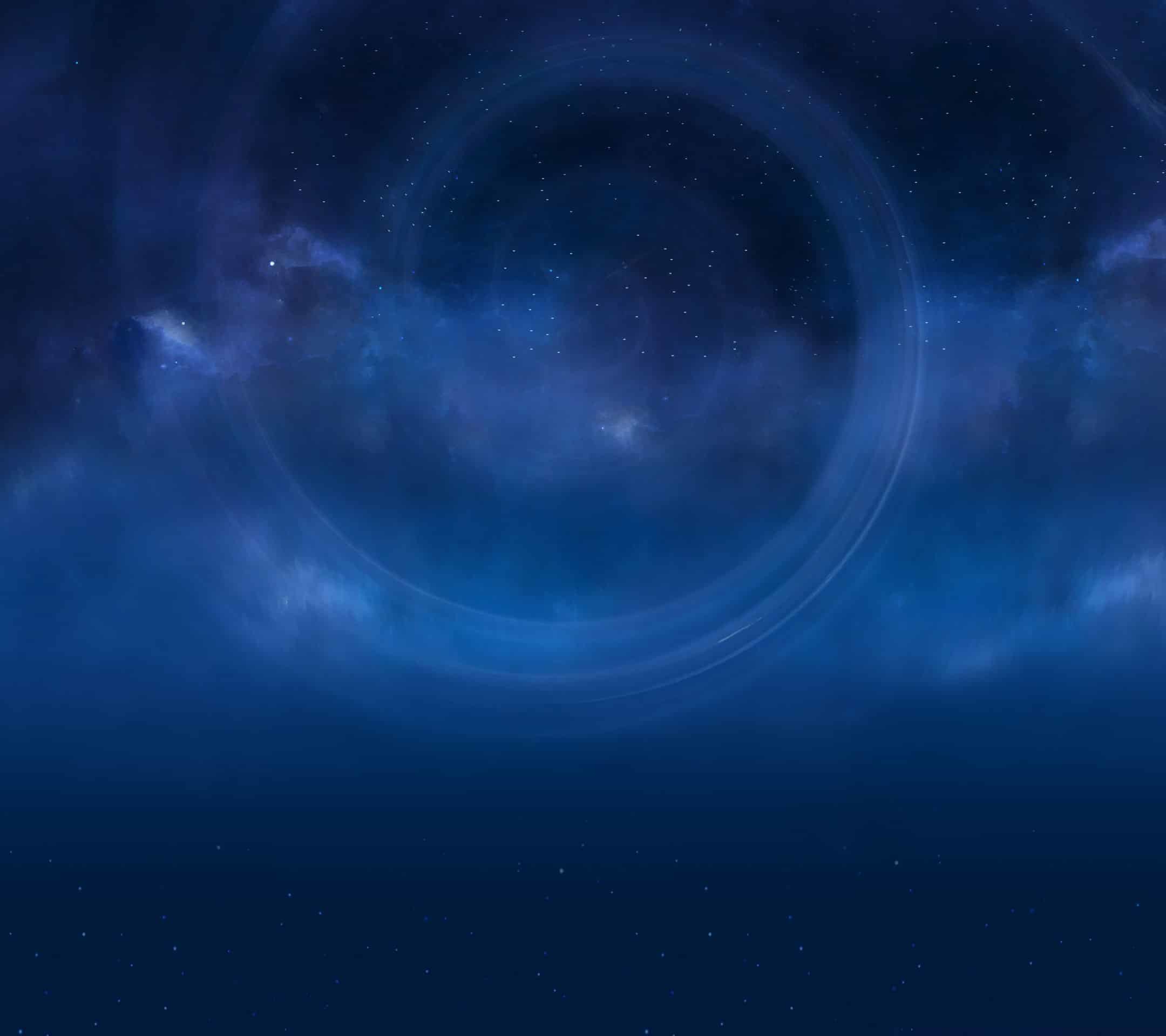 Cielo notturno, Nuvole, Blu, Cerchio, sfondo Android