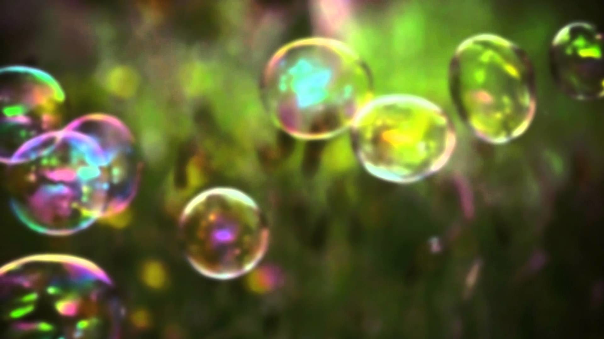 Bolle di sapone, Iridescenza, Verde, Sfocato, Full HD, sfondo desktop