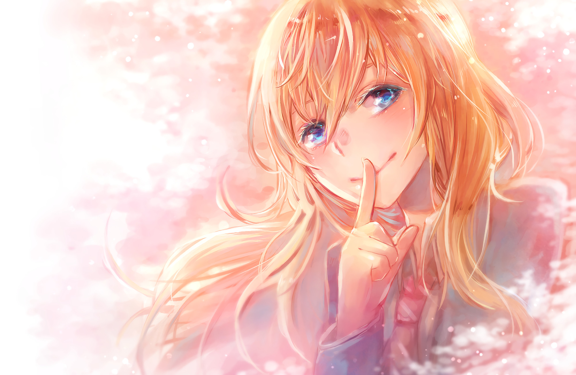 Kaori Miyazono, Your Lie in April, Shigatsu wa Kimi no Uso, Toni pastello, sfondo per portatile