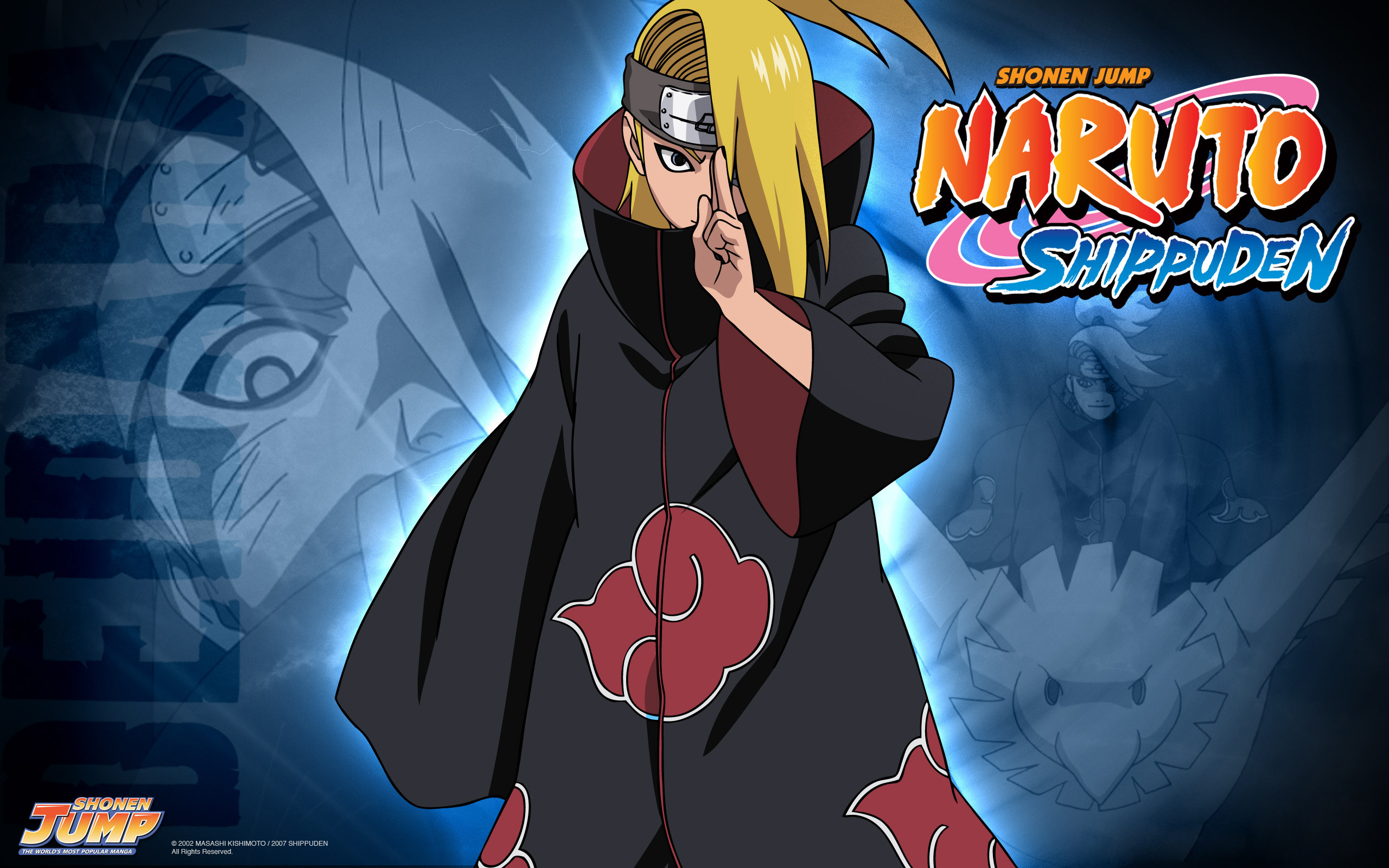 Deidara, Akatsuki, Naruto Shippuden, Logo, 2K 1600p, sfondo desktop