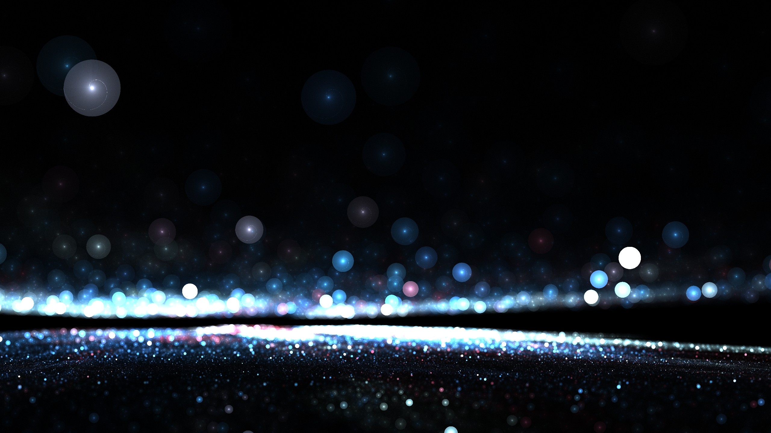 Bokeh, Luci, Sfondo nero, Astratto, 2K, wallpaper per computer