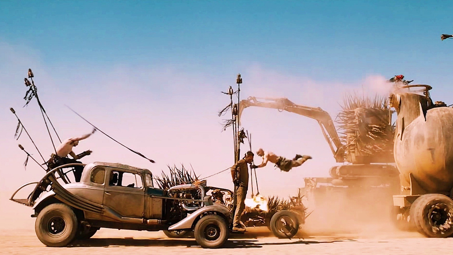 Mad Max: Fury Road, Veicoli, War Boys, Deserto, 16:9 Full HD, wallpaper widescreen