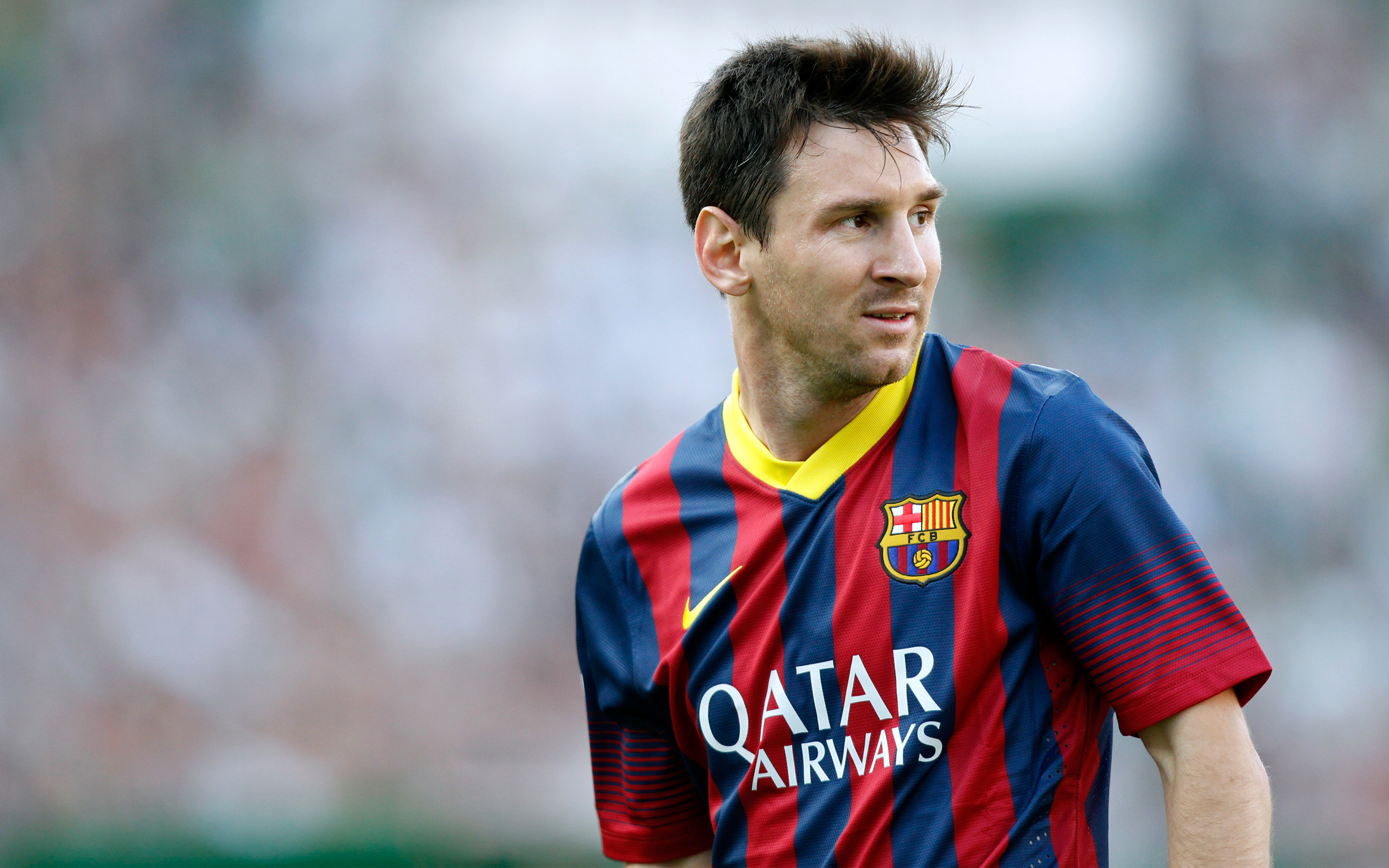 Lionel Messi, FC Barcelona, Calciatore, Primo piano, 2880x1800, sfondo MacBook Pro