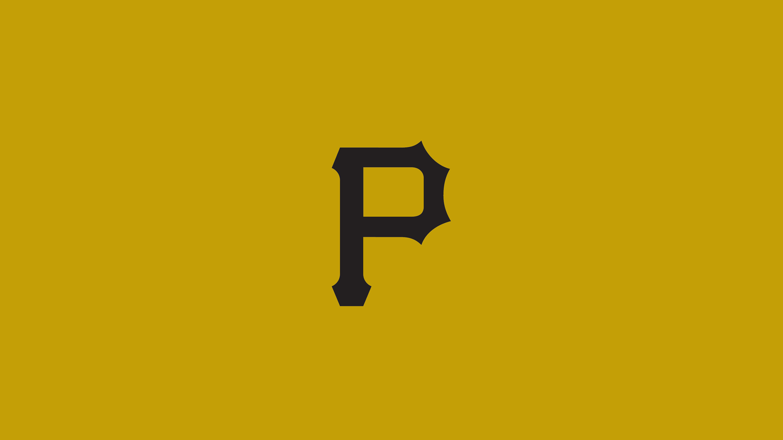 Pittsburgh Pirates, Logo P, Baseball, Giallo, 2560x1440, immagine di sfondo
