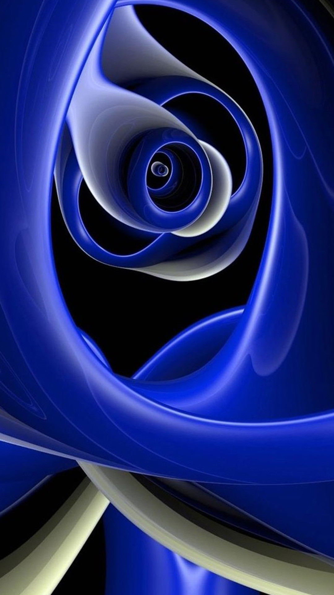 Spirale, Astratto, Blu, 3D, Full HD, sfondo per iPhone e Android