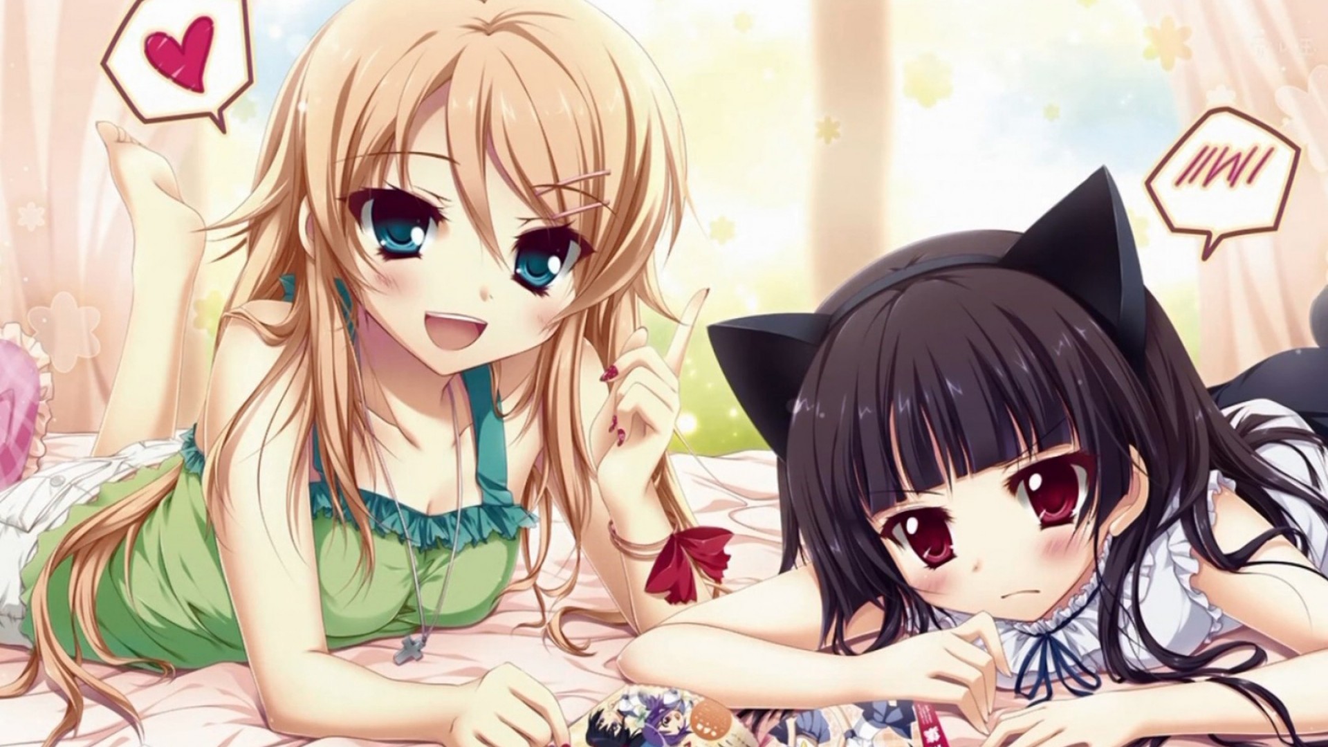 Kirino Kousaka, Kuroneko, Oreimo, Orecchie da gatto, Anime, Full HD, sfondo desktop