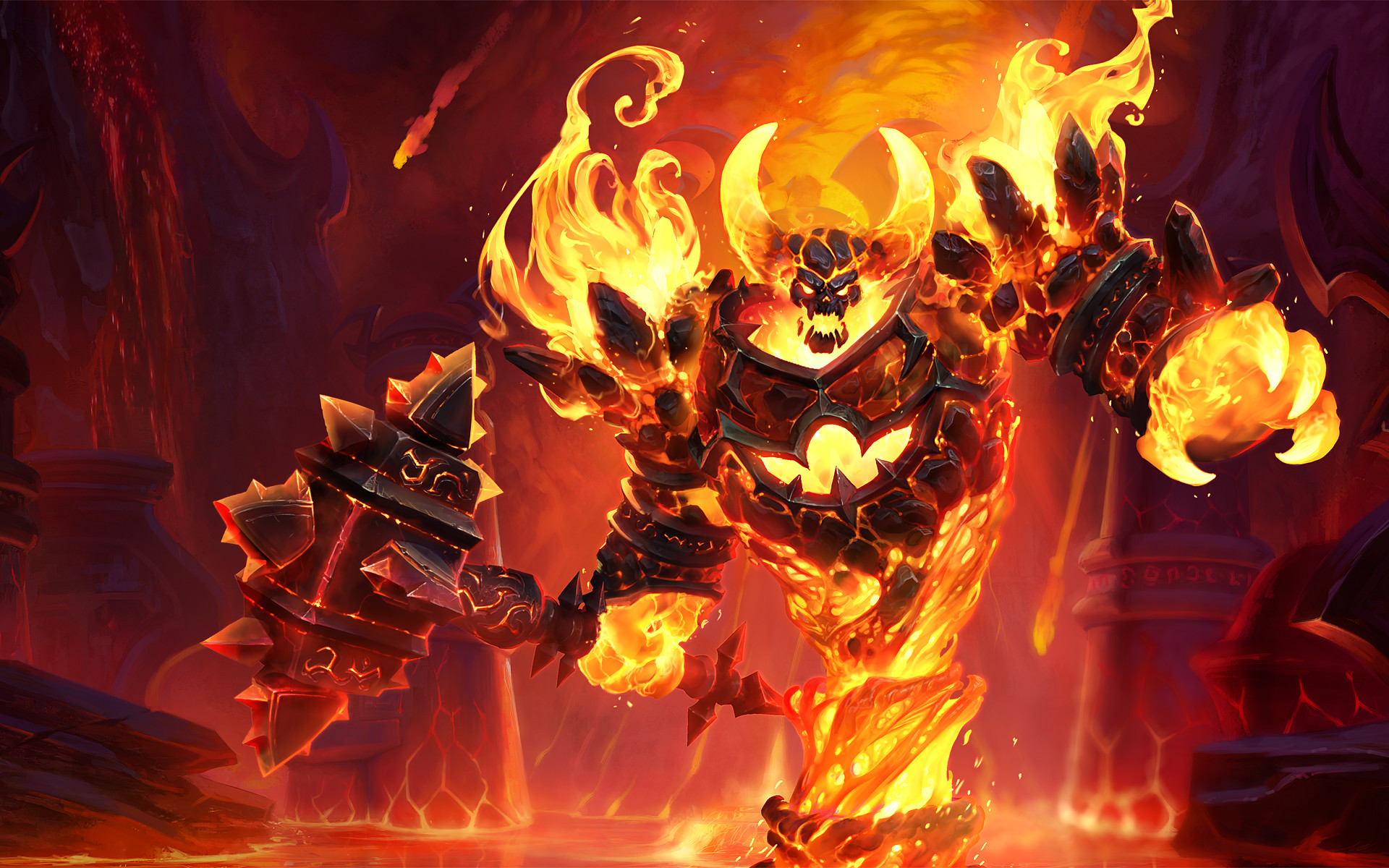 Ragnaros, Heroes of the Storm, Warcraft, Fuoco, Lava, 16:10 Full HD, sfondo widescreen