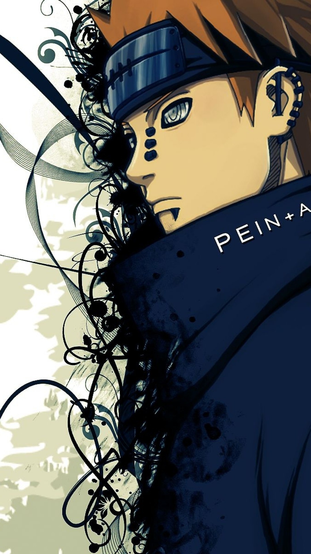 Pain, Akatsuki, Naruto Shippuden, Arabeschi, sfondo per iPhone e Android
