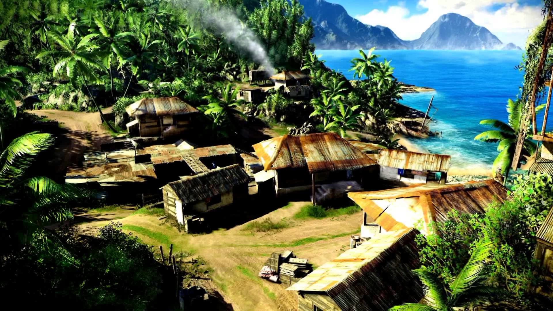 Far Cry 3, Villaggio, Isola, Mare, Full HD, sfondo per PC e portatile