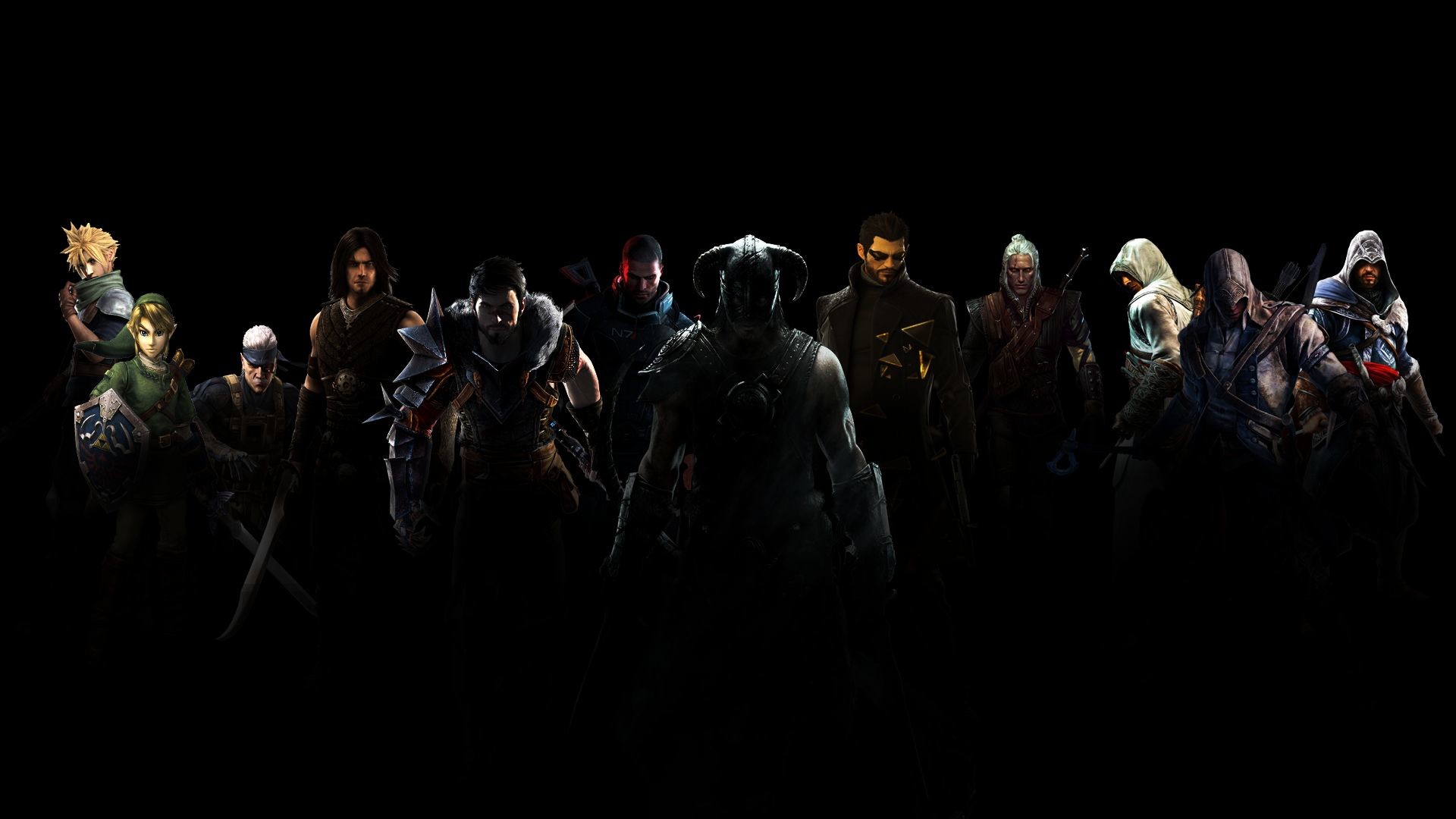 Personaggi dei videogiochi, Crossover, Assassin's Creed, The Elder Scrolls V: Skyrim, sfondo per PC