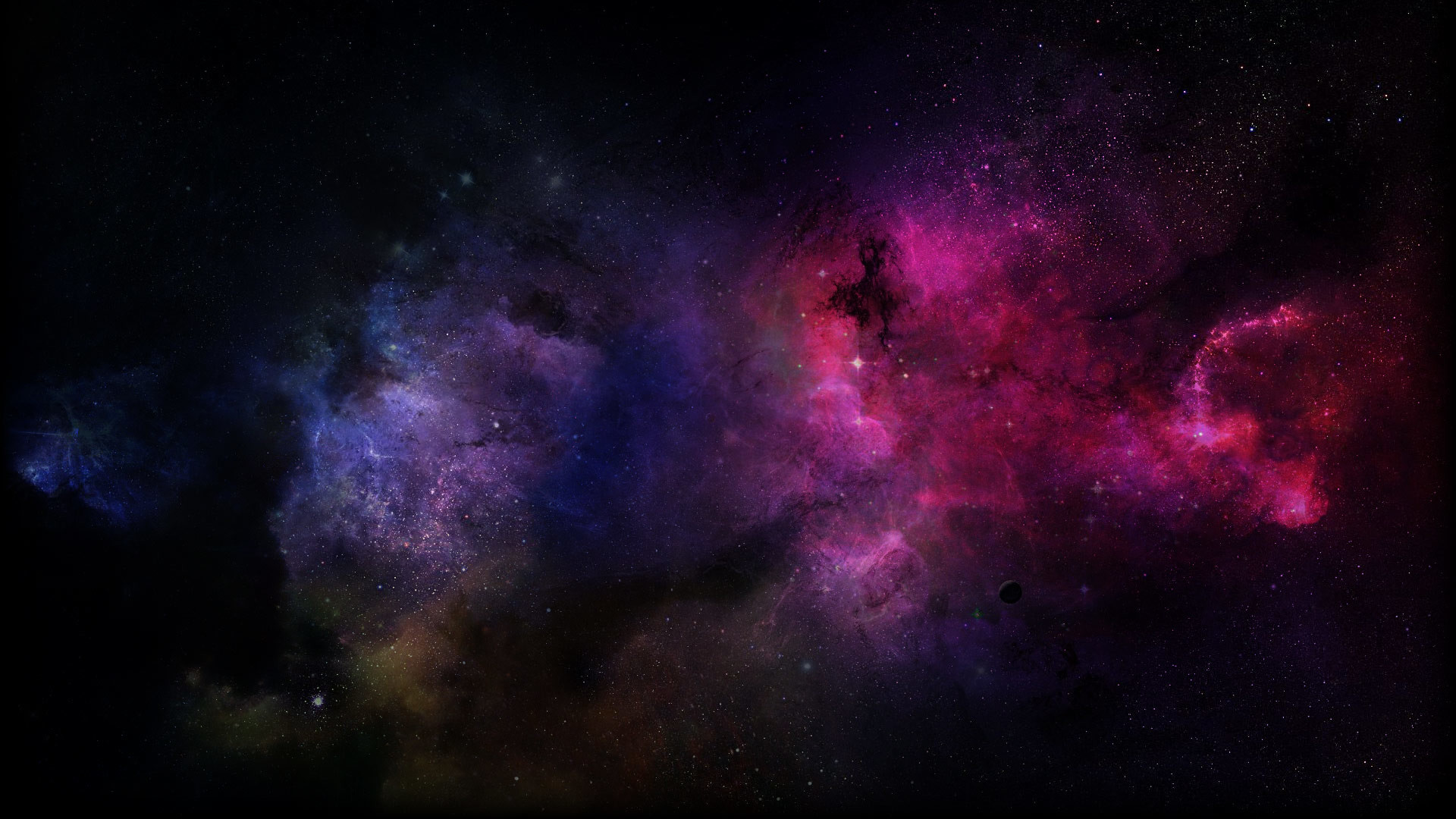 Nebulosa, Spazio, Stelle, Viola, 1920x1080, immagine di sfondo