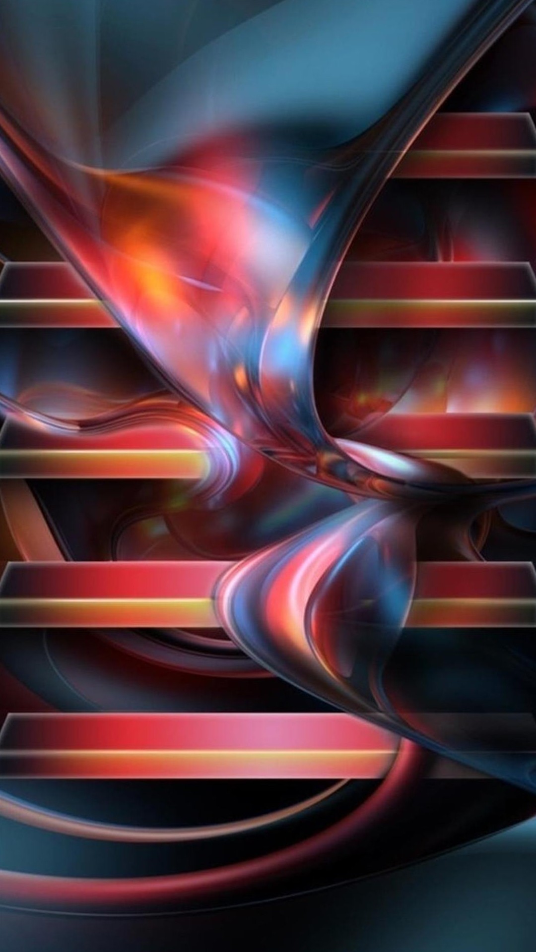 Astratto, Curve, Rosso, Arte digitale, schermata Home LG G2