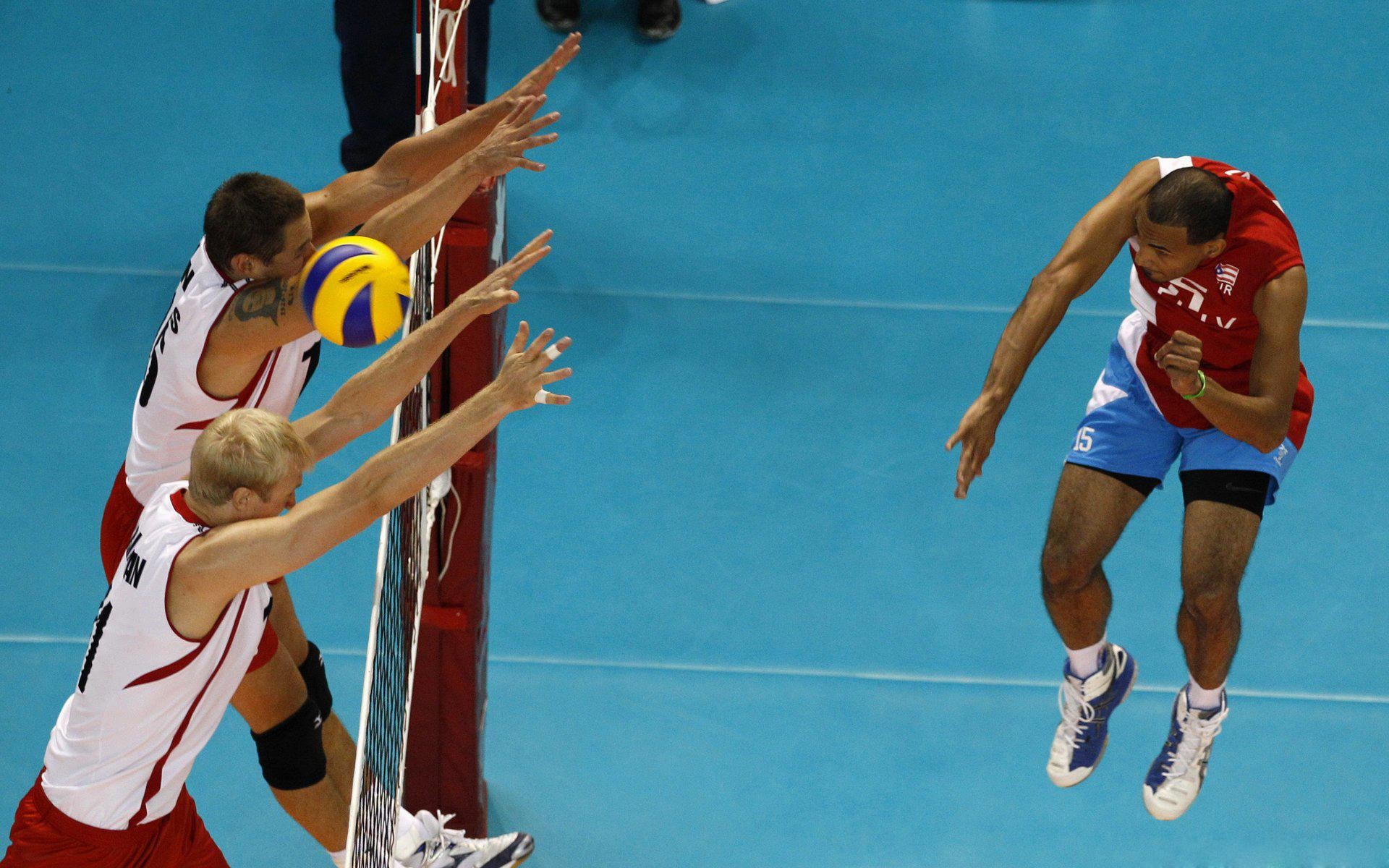 Pallavolo, Muro, Schiacciata, Rete, Vista dall'alto, 16:10 Full HD, sfondo widescreen