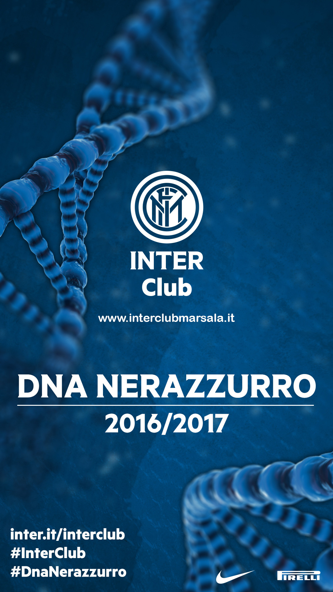 Inter Club, DNA Nerazzurro, 2016/2017, Sfondo blu, Full HD, schermata di blocco del cellulare