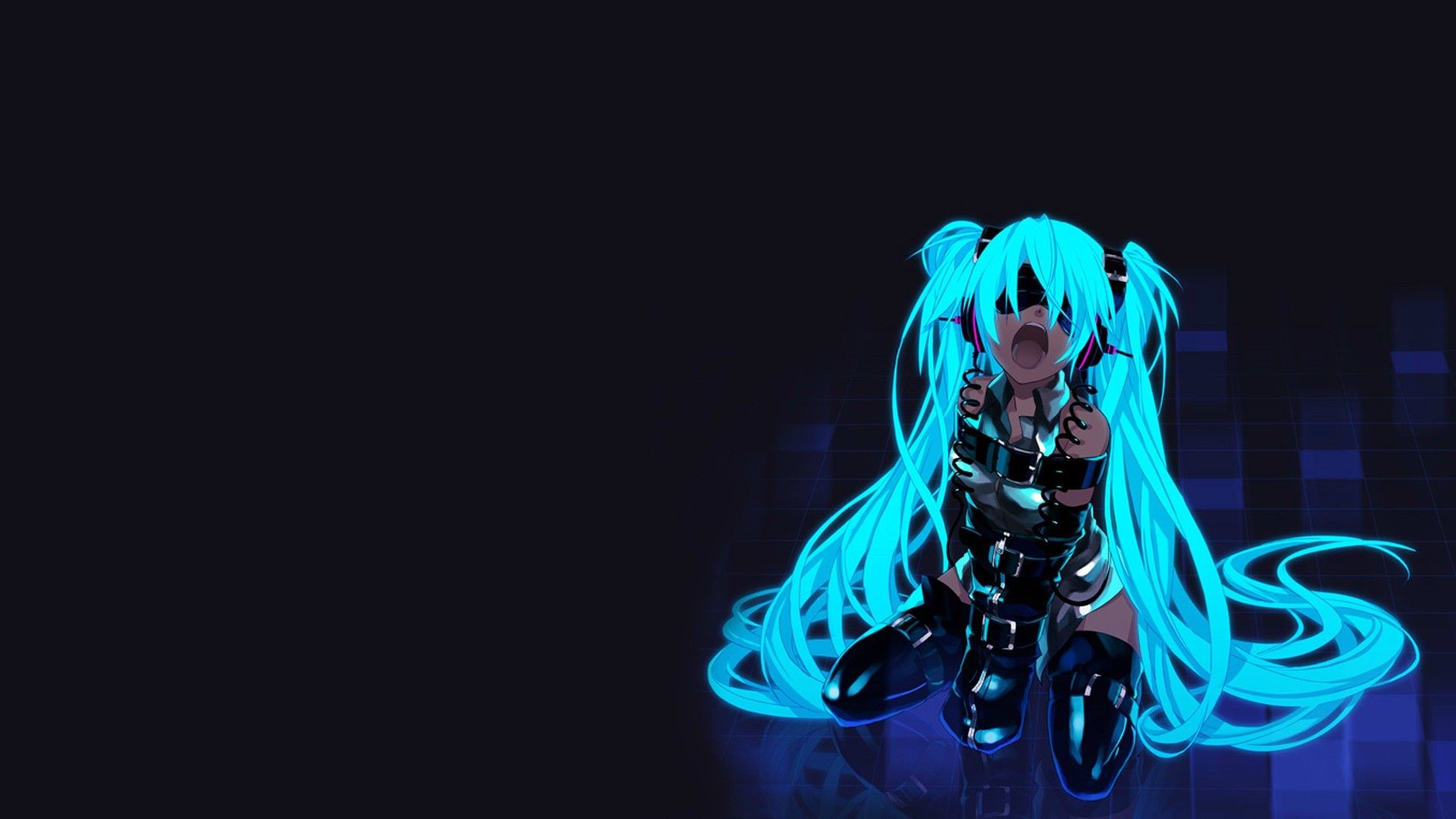 Hatsune Miku, Vocaloid, Rendering 3D, Capelli azzurri, Full HD, sfondo per PC