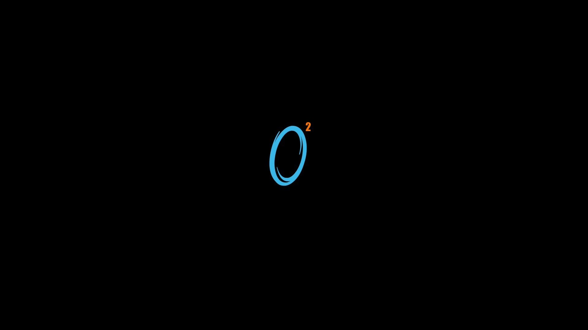Portal 2, Logo, Minimalista, Nero, 16:9 Full HD, sfondo widescreen
