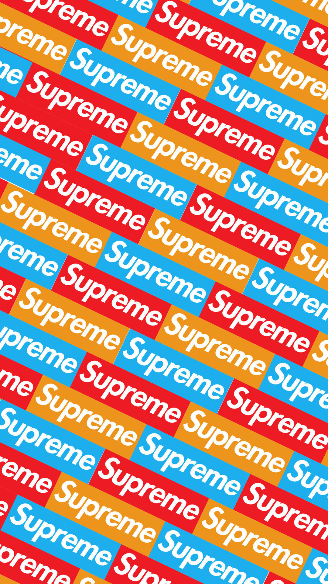 Logo Supreme, Pattern, Multicolore, sfondo per iPhone e Android