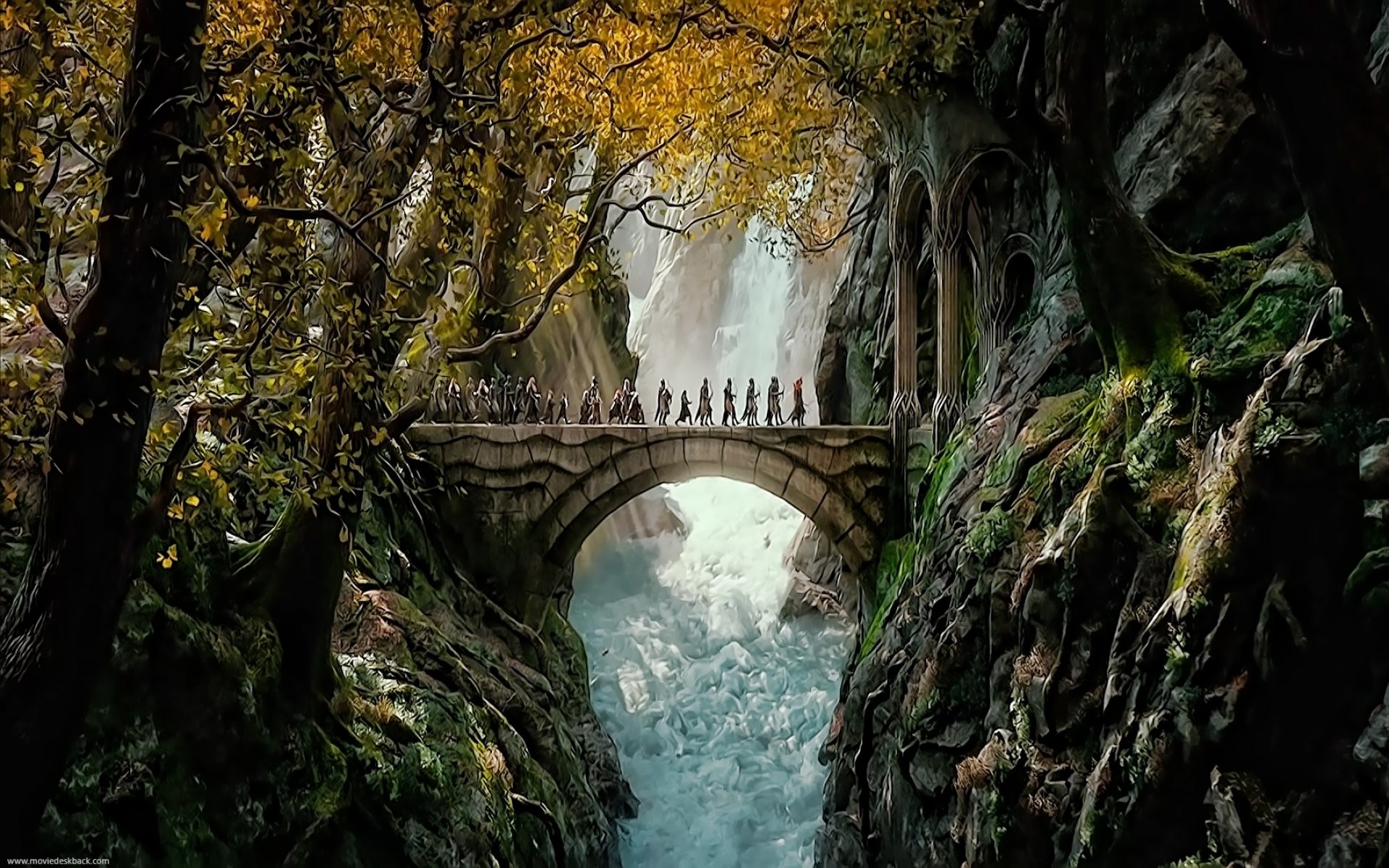 Gran Burrone, Rivendell, Il Signore degli Anelli, Ponte, 1920x1200, sfondo MacBook Pro