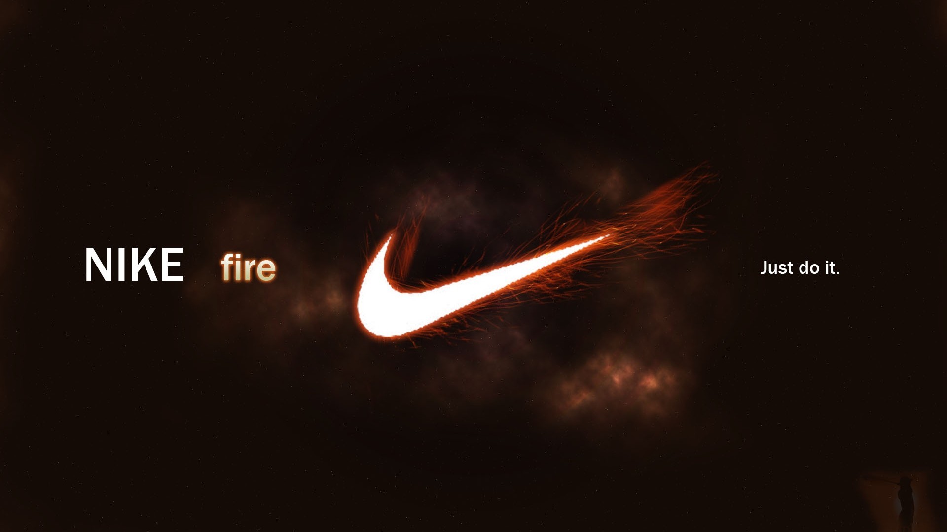 Nike Fire, Nike Swoosh, Just Do It, Fuoco, Full HD, sfondo per portatile