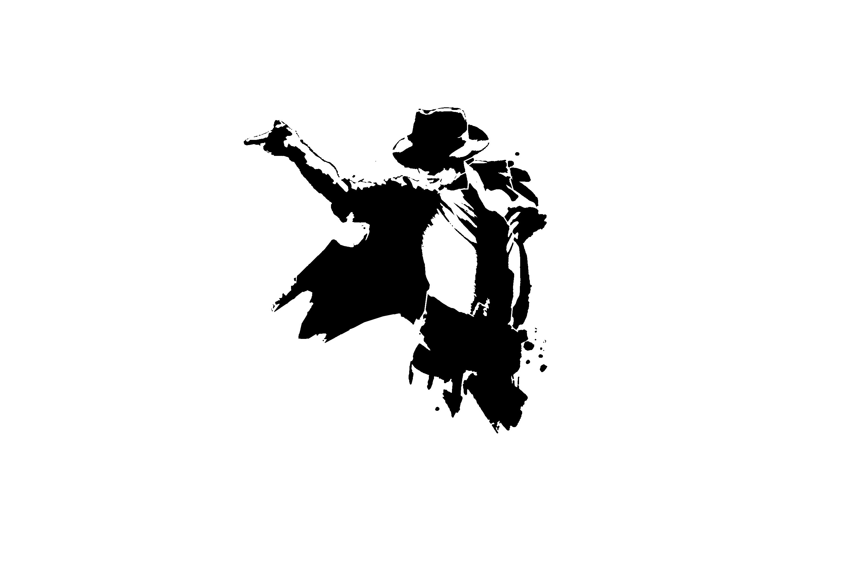 Michael Jackson, Silhouette, Sfondo bianco, Cappello fedora, 2K, wallpaper desktop