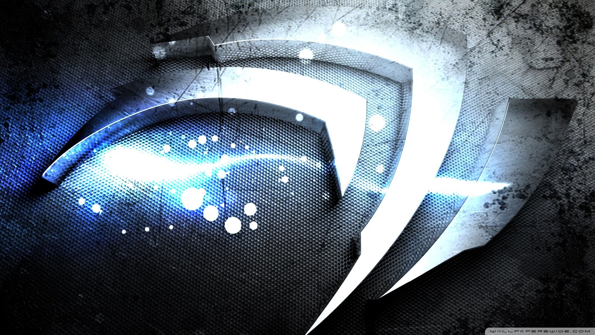 Nvidia, Logo, Blu, Grunge, Full HD, sfondo per portatile