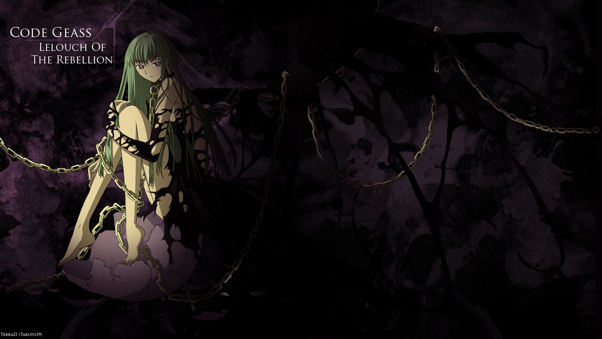 C.C., Code Geass, Catene, Toni scuri, Full HD, sfondo Windows 11