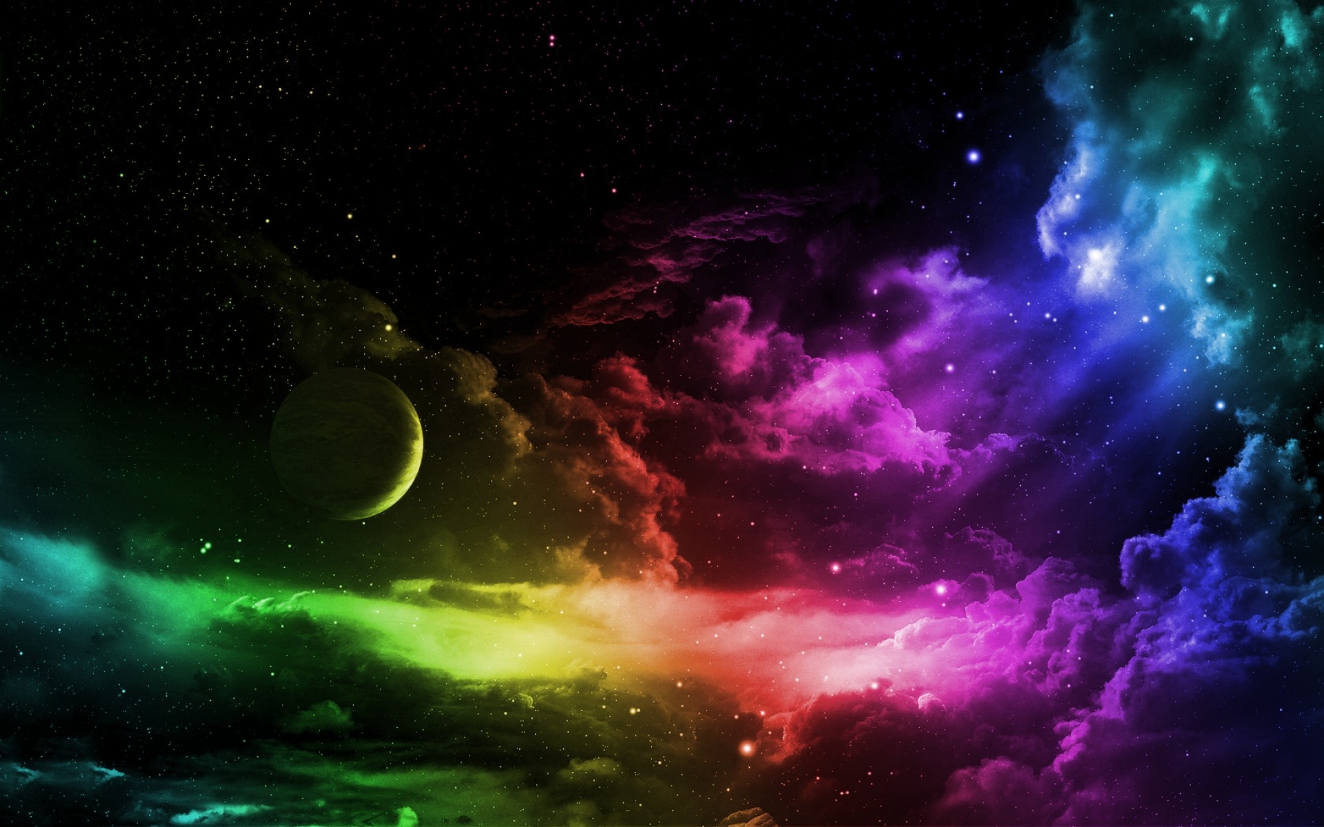 Nebulosa, Pianeta, Spazio, Colorato, 1920x1200, sfondo MacBook Pro