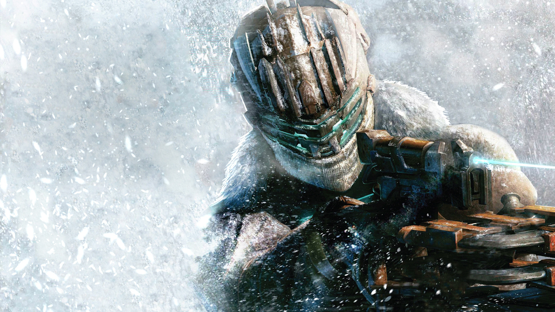Isaac Clarke, Dead Space 3, Neve, Casco, Bufera, 16:9 Full HD, wallpaper widescreen