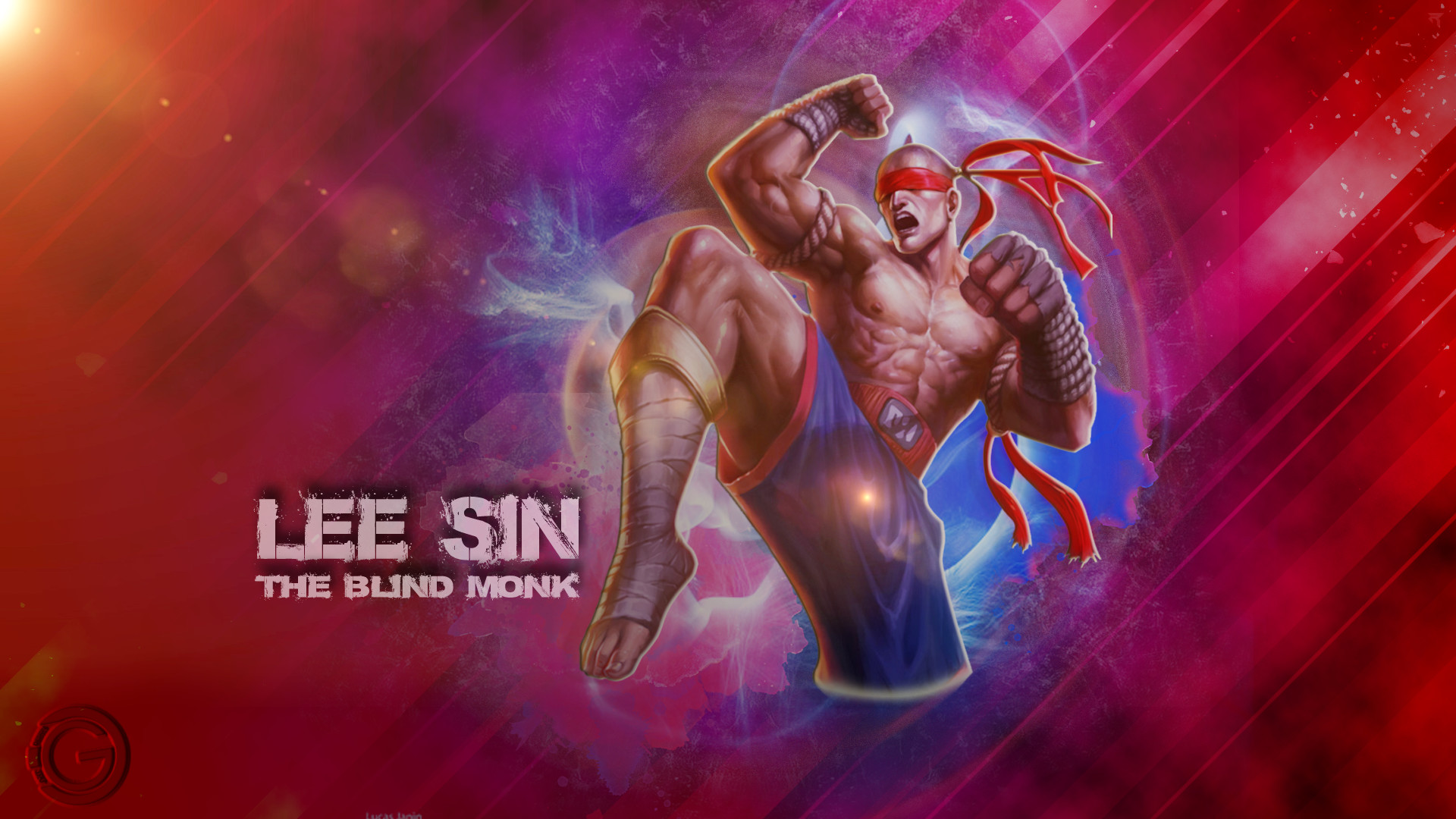 Lee Sin Muay Thai, Lee Sin, League of Legends, Rosso, 1920x1080, sfondo per PC