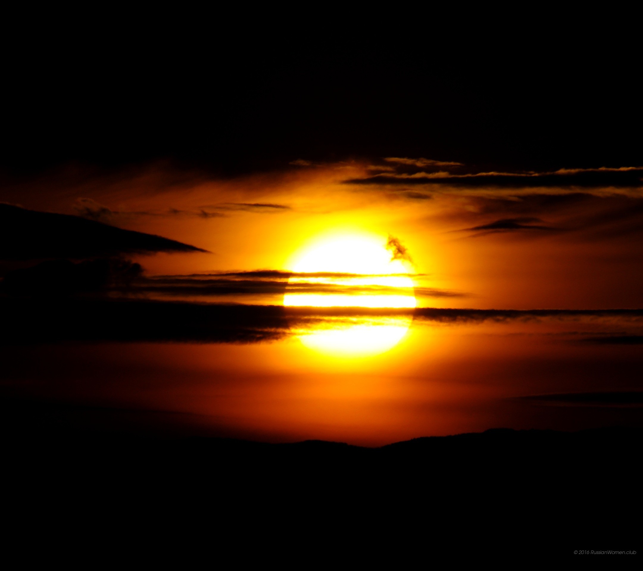 Tramonto, Sole, Nuvole, Arancione, immagine di sfondo Huawei P8