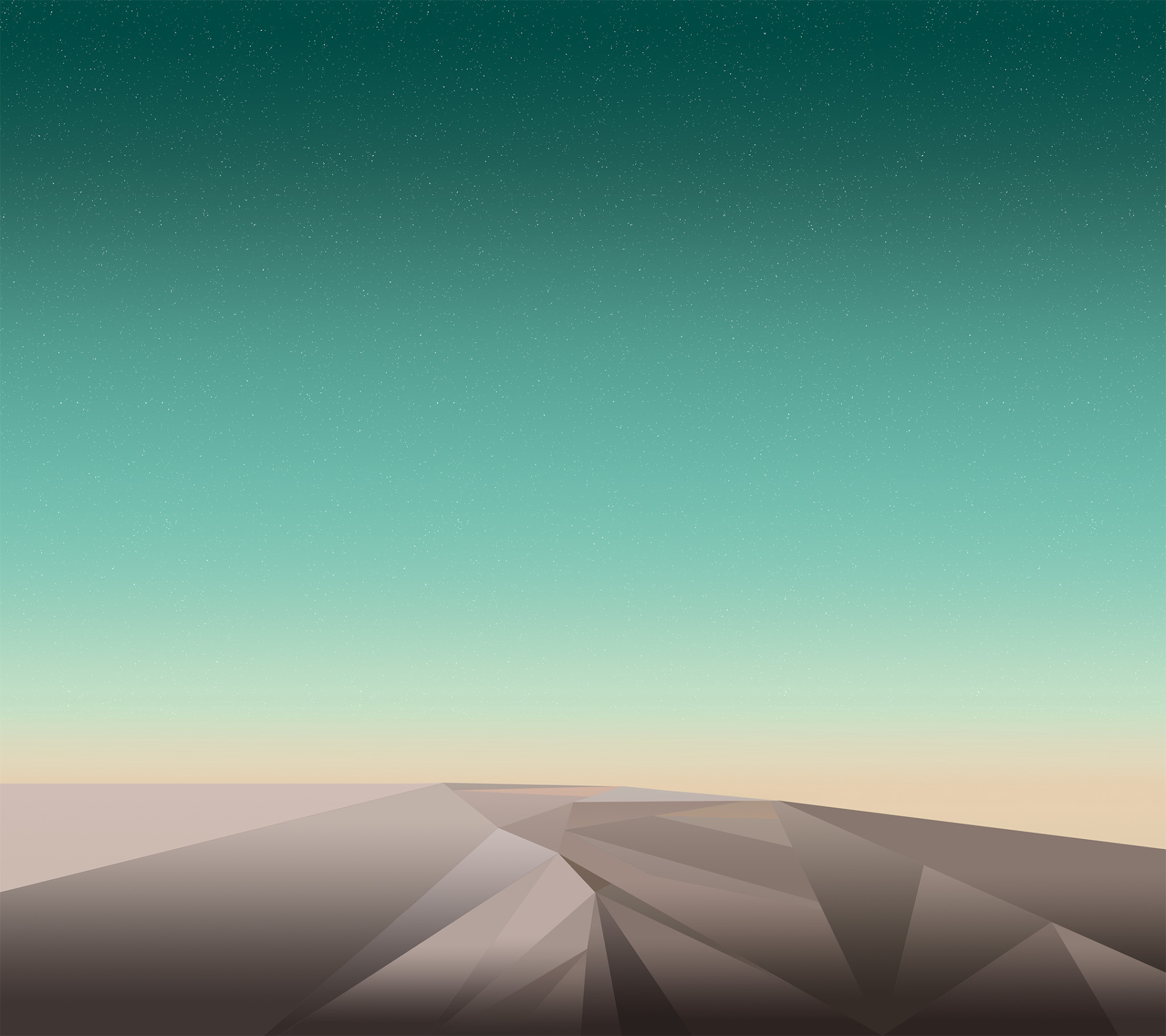 Orizzonte, Low poly, Sfumatura verde, Minimalista, Paesaggio astratto, schermata Home LG G3