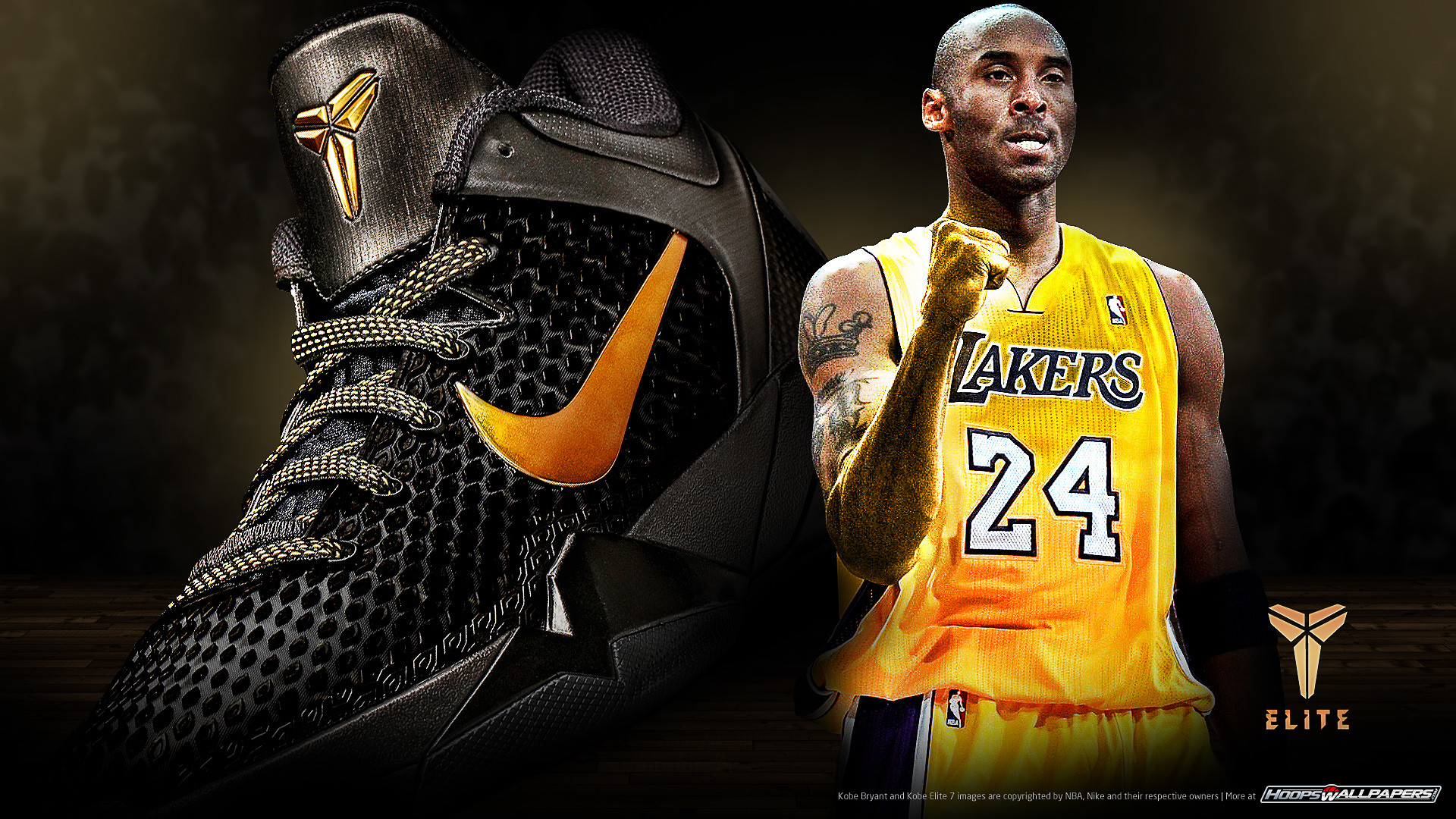 Kobe Bryant, Los Angeles Lakers, Nike Zoom Kobe, Scarpa da basket, sfondo 16:9 Full HD