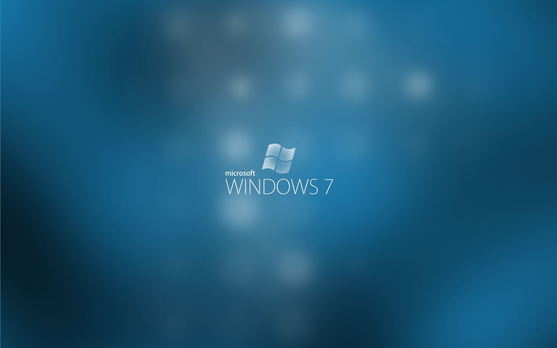 Windows 7, Microsoft, Bokeh, Toni blu, 16:10 Full HD, sfondo widescreen