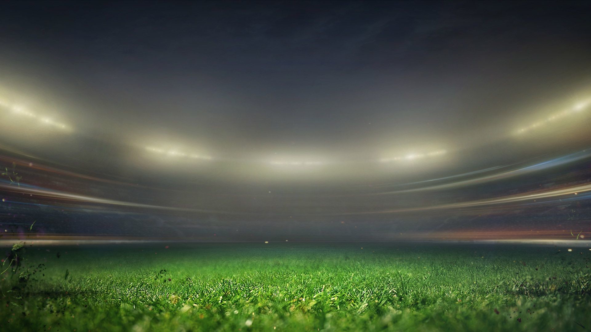 Stadio, Erba, Riflettori, Full HD, sfondo Windows 11
