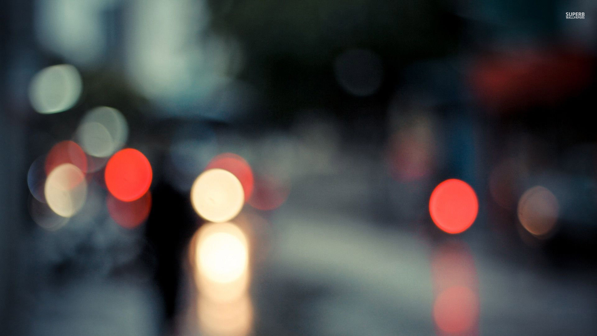Bokeh, Luci di città, Strada, Pioggia, 1920x1080, sfondo per PC
