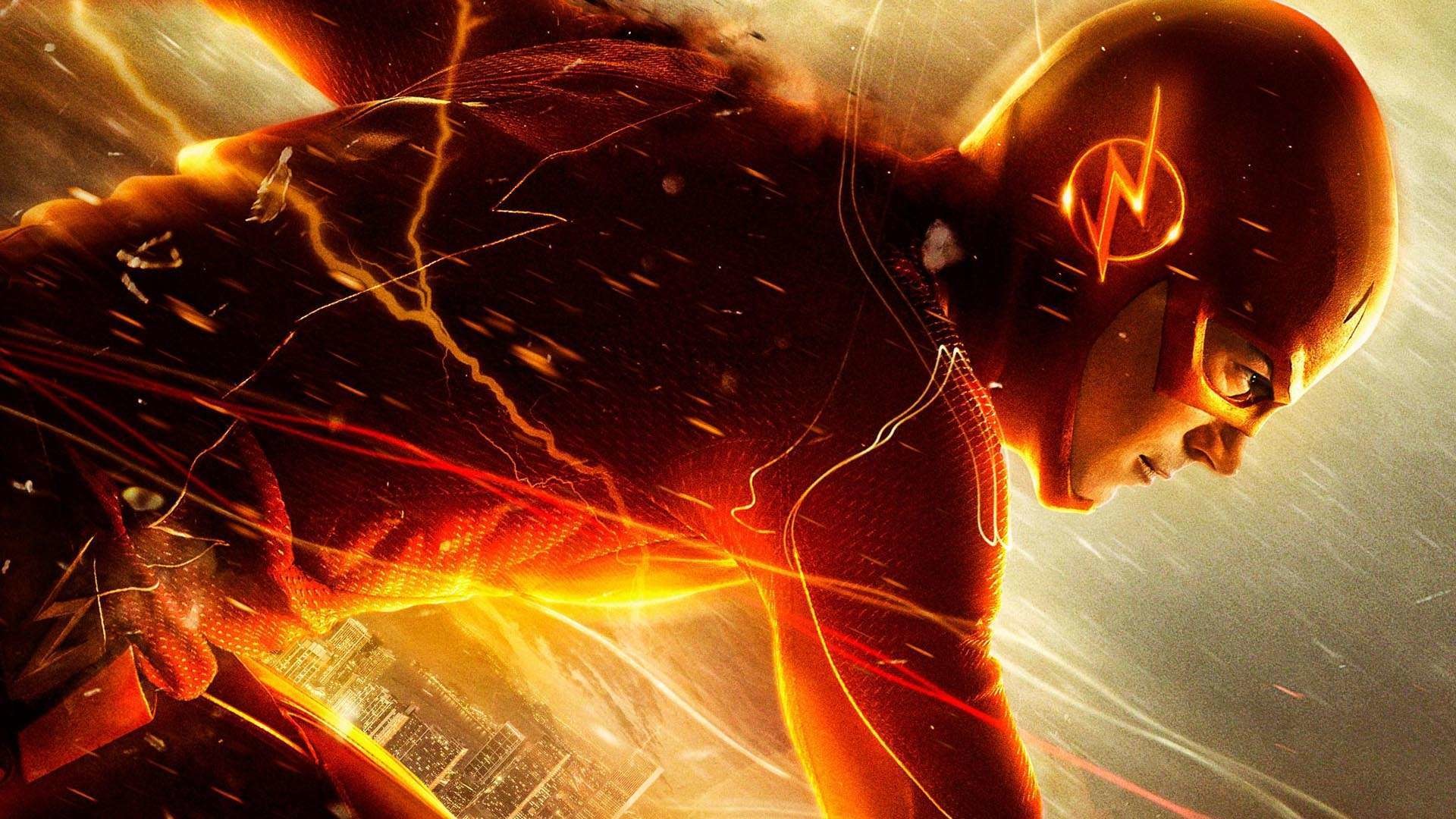 Flash, Barry Allen, The Flash, Fulmini, Velocità, Full HD, sfondo per portatile