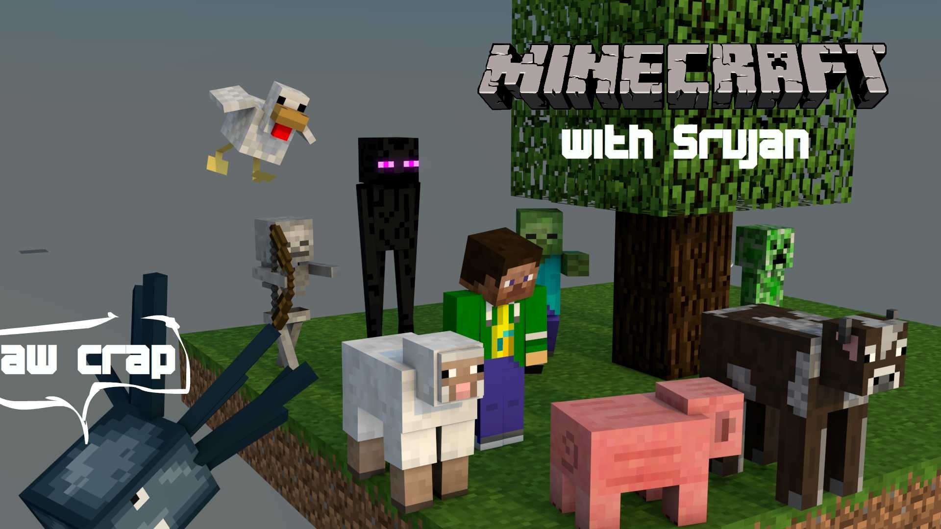 Minecraft, Enderman, Creeper, Mob, Animali, Full HD, sfondo desktop
