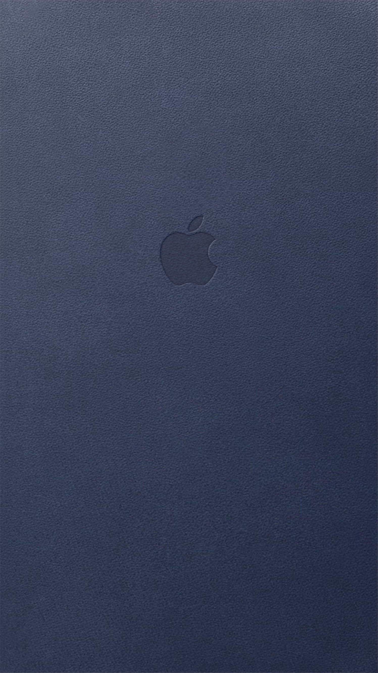 Logo Apple, Blu scuro, Minimal, QHD+, sfondo per smartphone