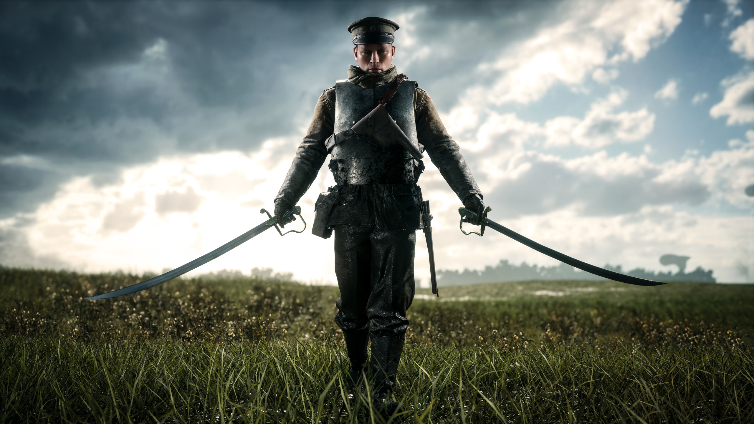 Battlefield 1, Soldato, Sciabole, Prato, 2K, sfondo per PC e portatile