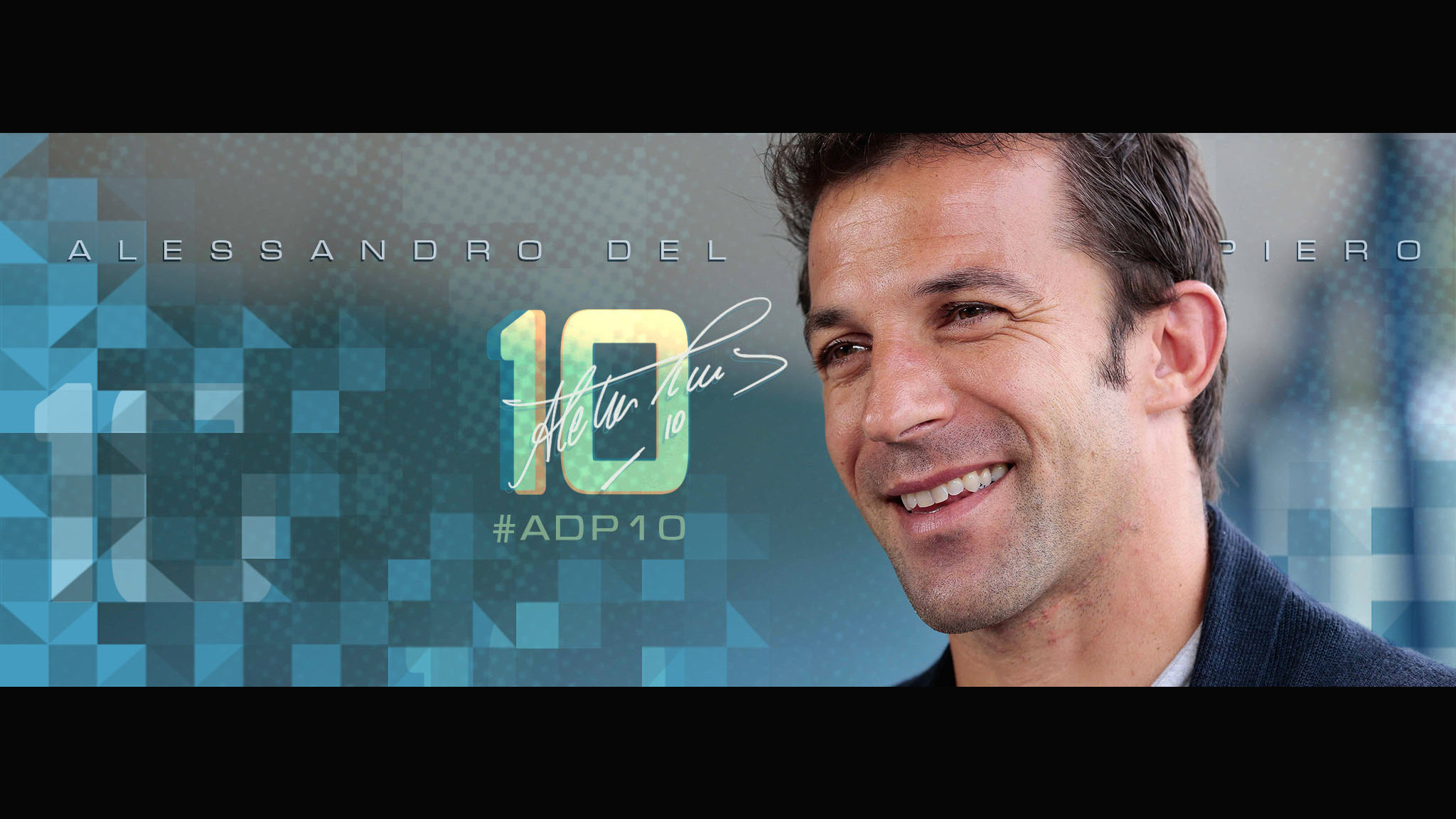 Alessandro Del Piero, ADP10, Numero 10, Sorriso, Banner, Full HD, sfondo per PC e portatile