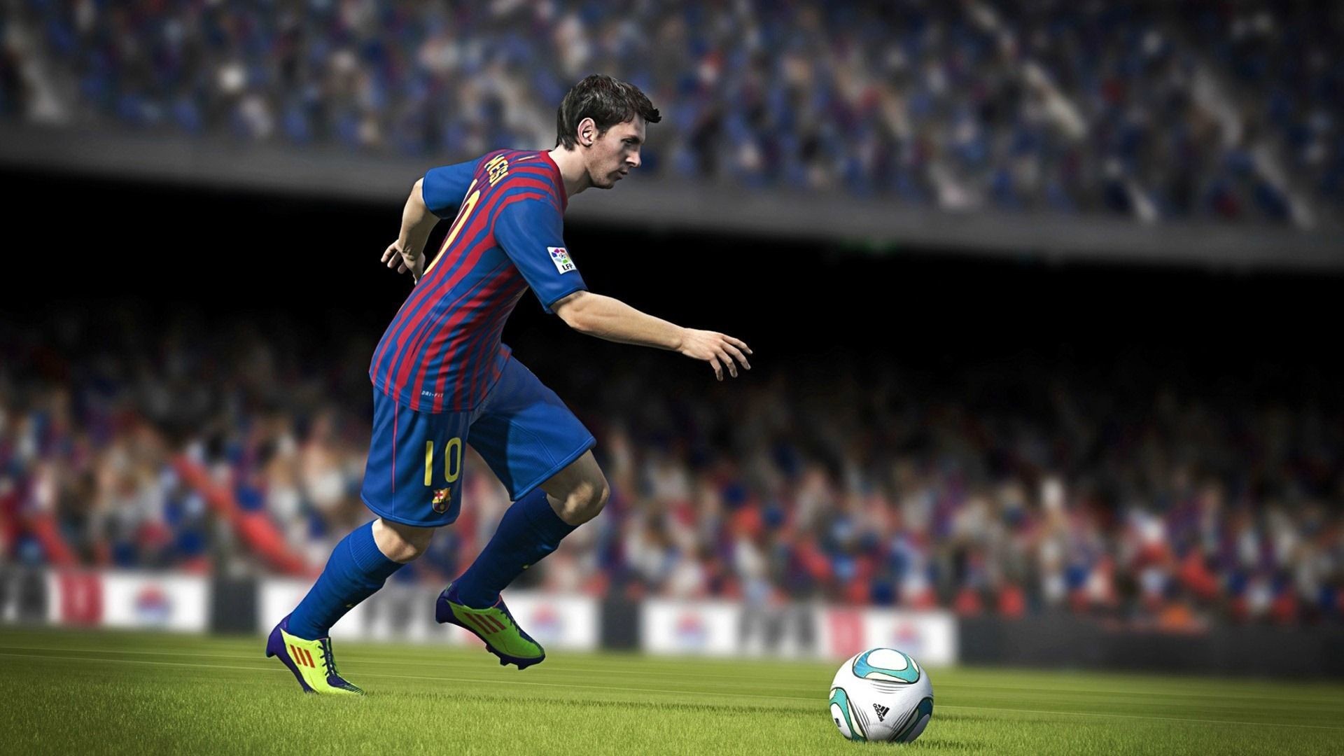 FIFA 17, Barcellona, Dribbling, Stadio, Full HD, sfondo Windows 11