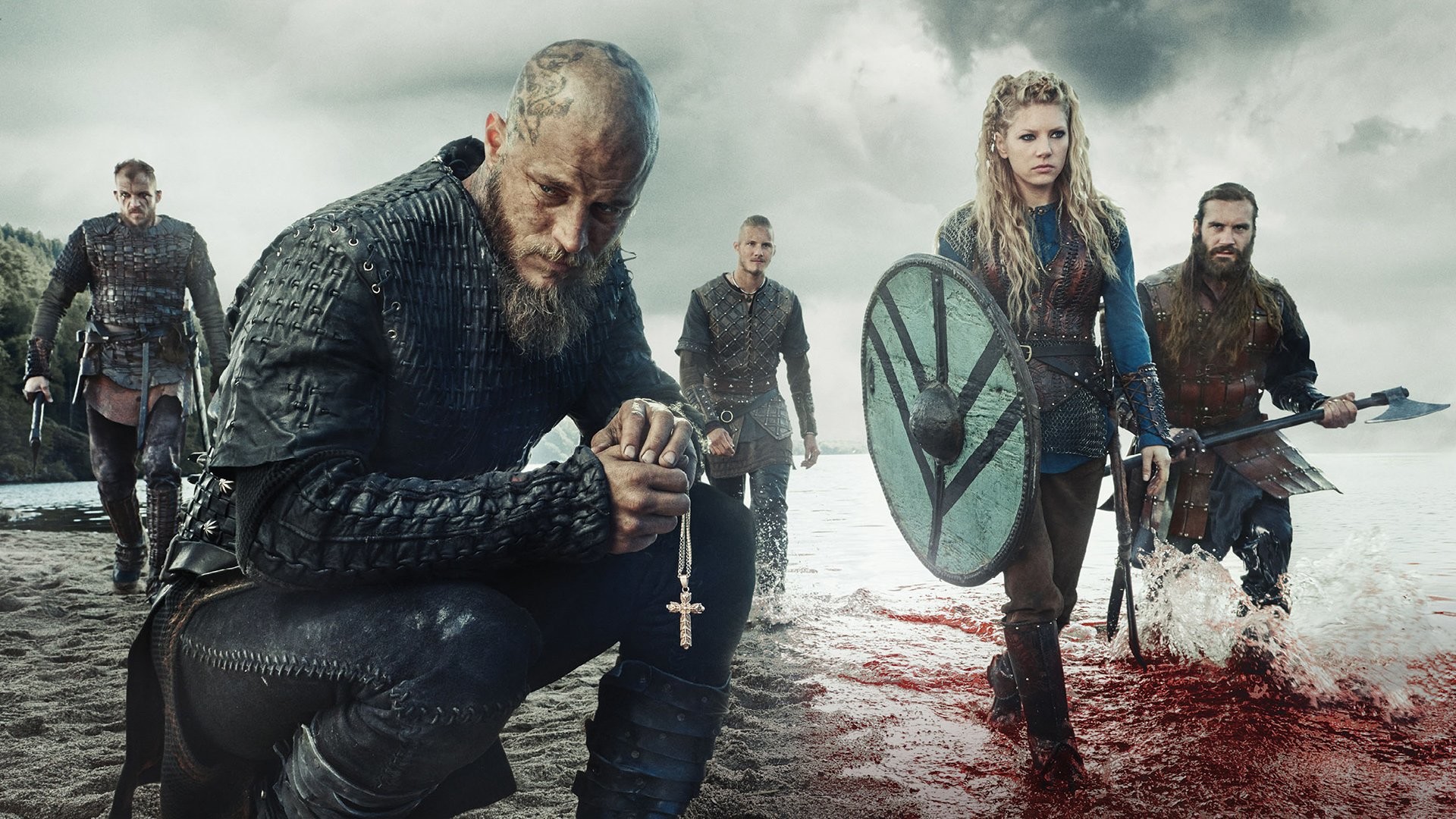 Ragnar Lothbrok, Lagertha, Rollo, Floki, Vikings, Full HD, wallpaper desktop