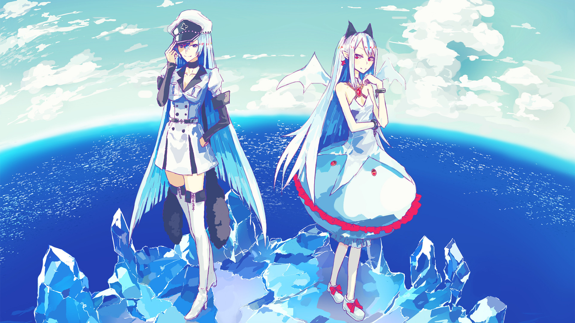 Esdeath, Akame ga Kill!, Ghiaccio, Cielo, 16:9 Full HD, sfondo widescreen