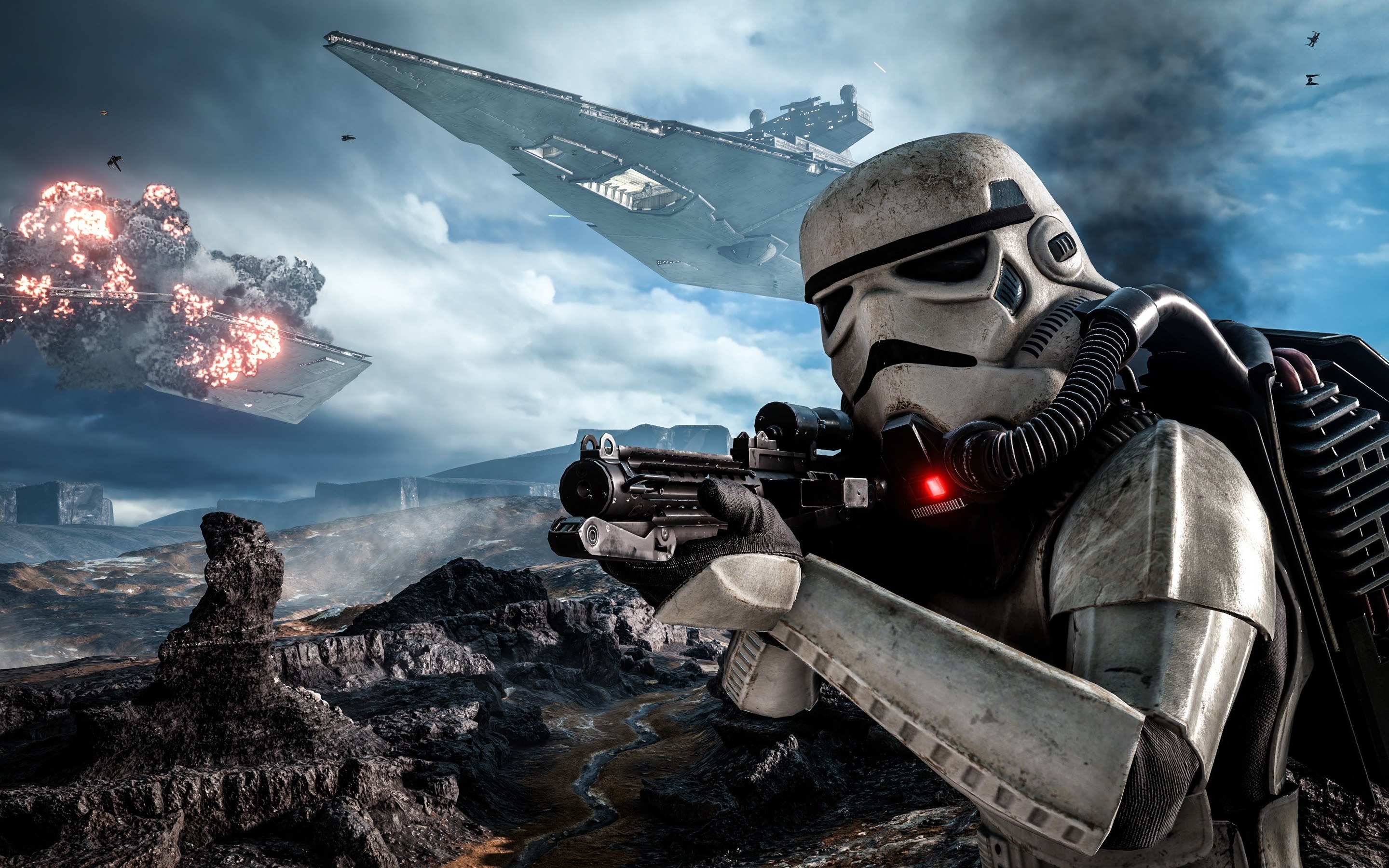 Star Wars Battlefront, Stormtrooper, Star Destroyer, Battaglia, 2K, wallpaper per computer